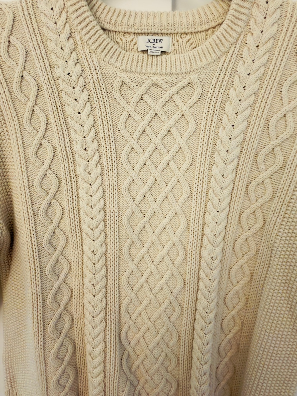 J Crew Ivory Cable Knit Crewneck Sweater - Women - Picture 7 of 10
